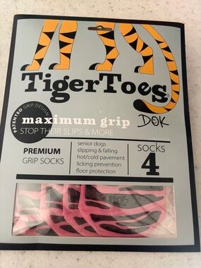 Pink Grip Socks for dogs- 4 Pack